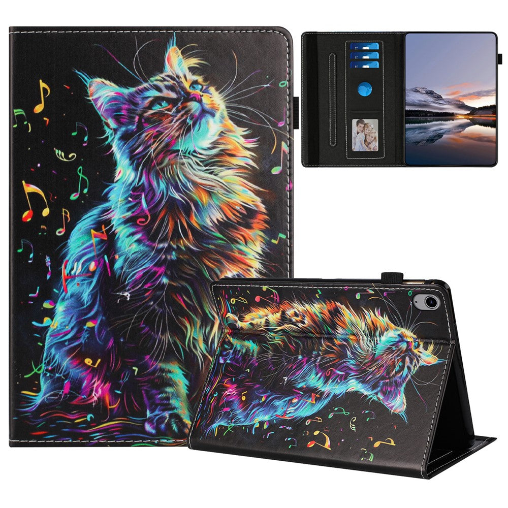 For Lenovo Tab P11 Gen 2 Case Pattern Leather Tablet Cover with Auto Sleep / Wake, Card Holder