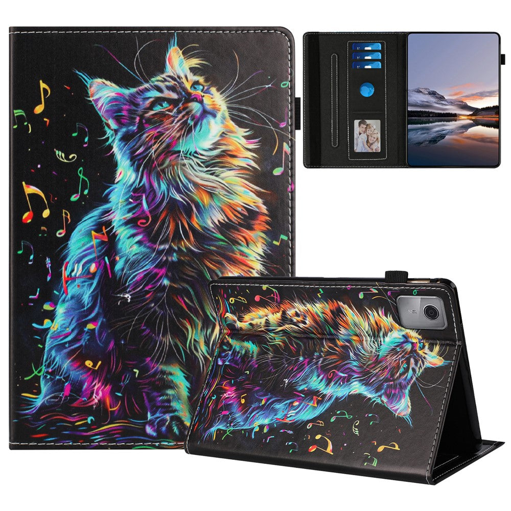 Tablet Case For Lenovo Tab M11 / Xiaoxin Pad 11 2024 Pattern Leather Cover with Auto Sleep / Wake, Card Holder