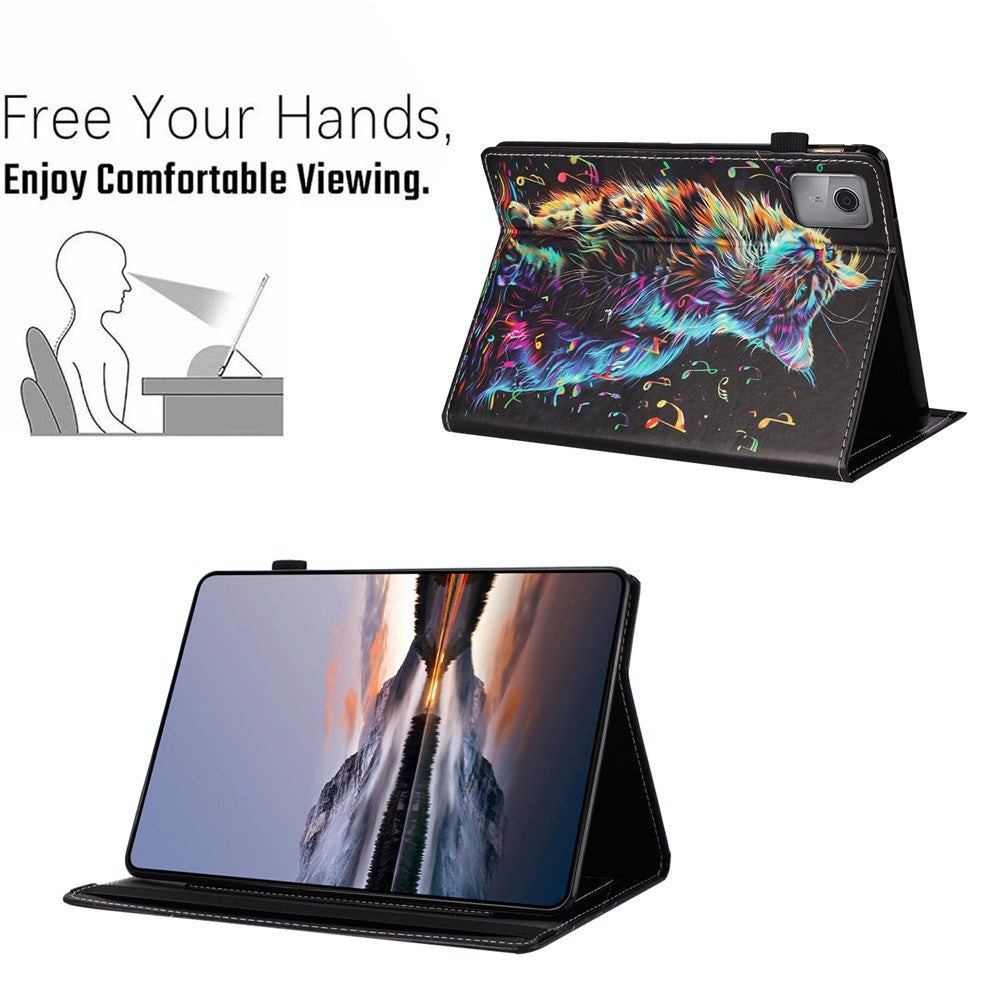 Tablet Case For Lenovo Tab M11 / Xiaoxin Pad 11 2024 Pattern Leather Cover with Auto Sleep / Wake, Card Holder