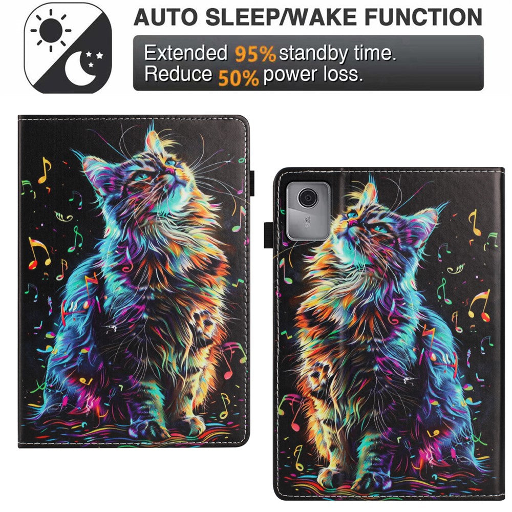 Tablet Case For Lenovo Tab M11 / Xiaoxin Pad 11 2024 Pattern Leather Cover with Auto Sleep / Wake, Card Holder