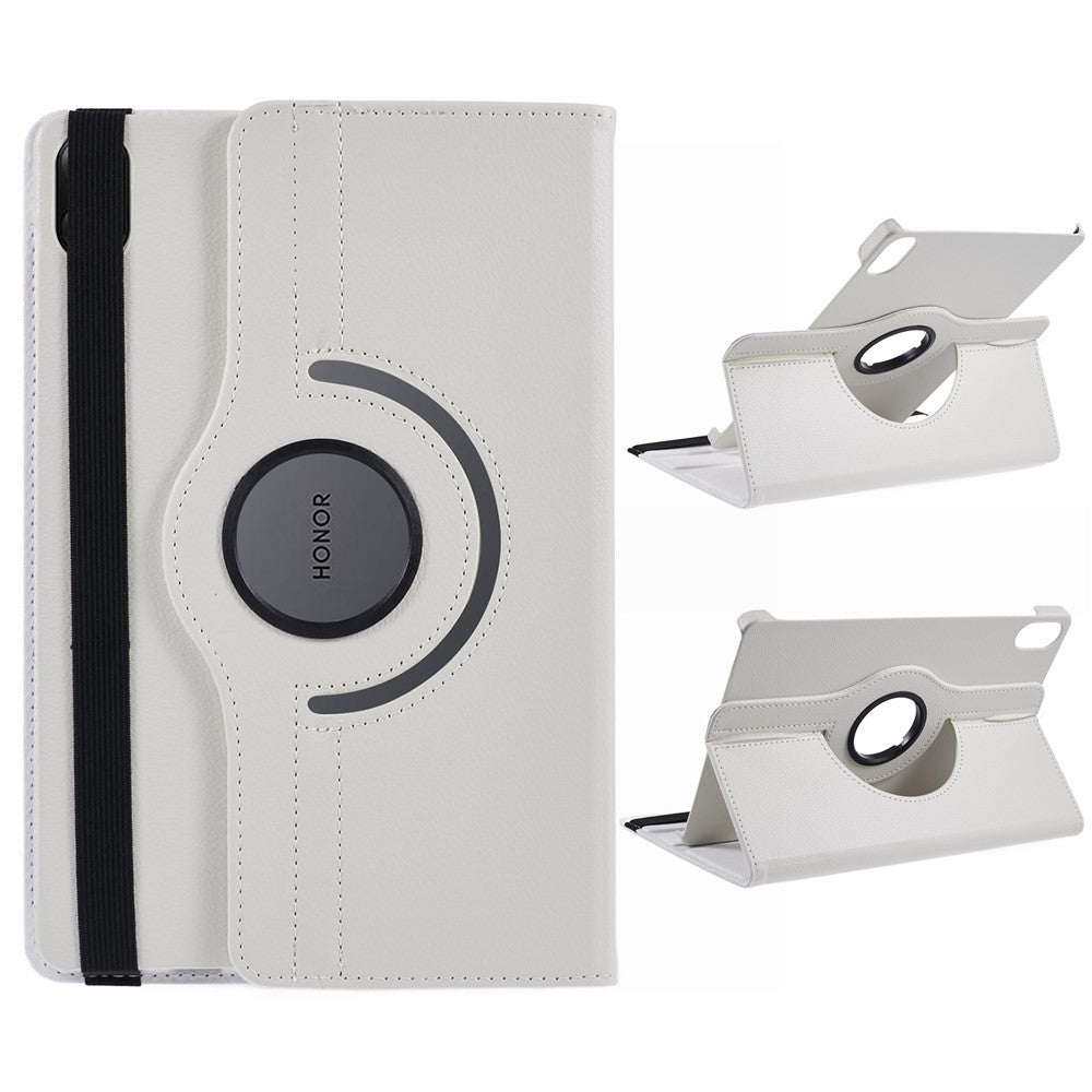 For Honor Pad X8b / Pad X8a / Pad X9 Case Rotating Stand PU Leather+PC Tablet Cover with Elastic Band
