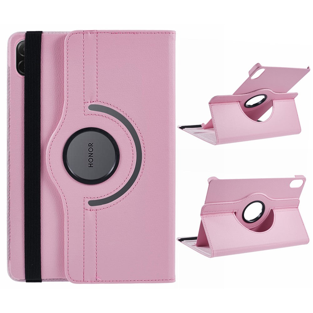 For Honor Pad X8b / Pad X8a / Pad X9 Case Rotating Stand PU Leather+PC Tablet Cover with Elastic Band
