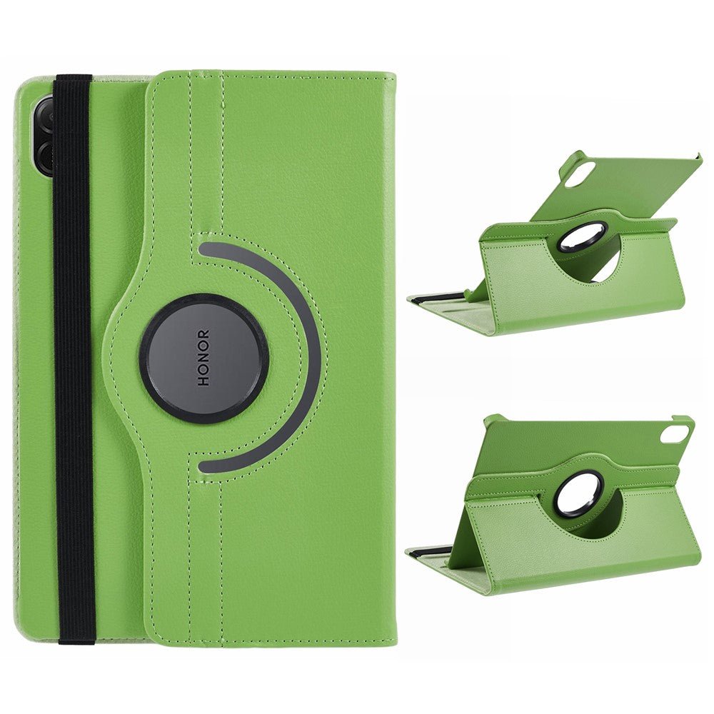 For Honor Pad X8b / Pad X8a / Pad X9 Case Rotating Stand PU Leather+PC Tablet Cover with Elastic Band