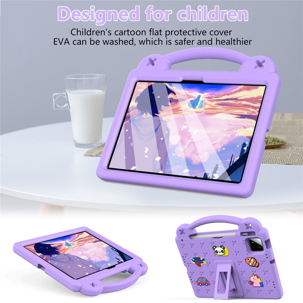 For Xiaomi Poco Pad X1 / Pad 8 Pro / Pad 8 / Pad 7 Pro / Pad 7 Case Kids Cartoon Patterns Hand Grip Kickstand Tablet EVA Cover