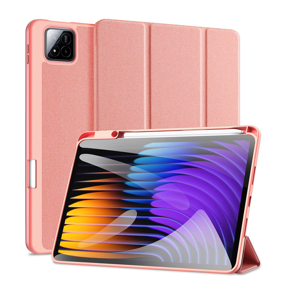 DUX DUCIS För Xiaomi Pad 7 Pro / Xiaomi Pad 7 Fodral Domo Series Trippelvikbart Stativ PU Läder Surfplatta Fodral