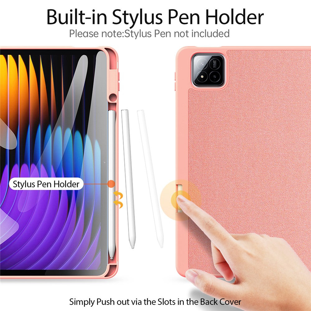 DUX DUCIS For Xiaomi Pad 7 Pro / Xiaomi Pad 7 Case  Domo Series Tri-fold Stand PU Leather Tablet Cover