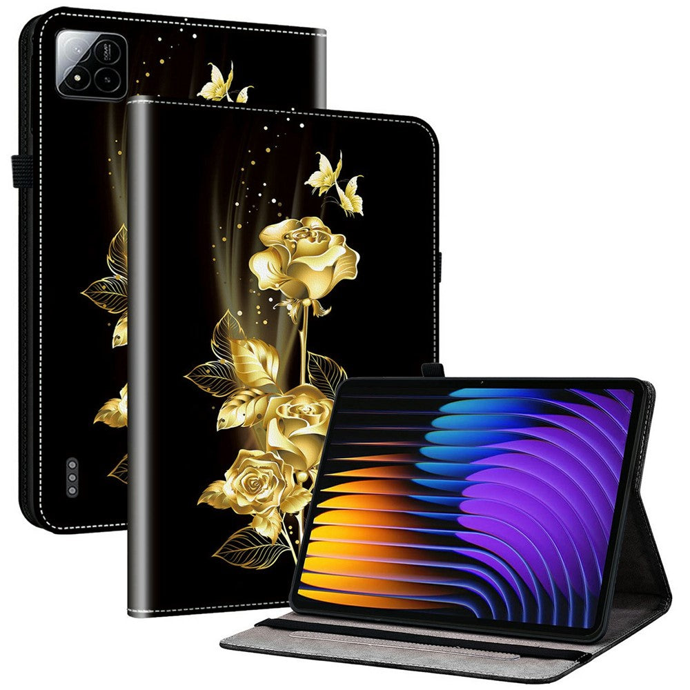 For Xiaomi Poco Pad X1 / Pad 8 Pro / Pad 8 / Pad 7 Pro / Pad 7 Leather Case Pattern Printed Stand Tablet Cover with Card Slots