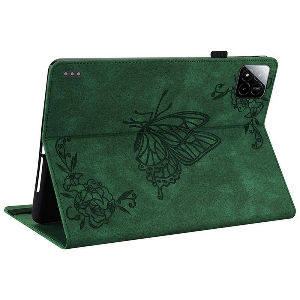 For Xiaomi Poco Pad X1 / Pad 8 Pro / Pad 8 / Pad 7 Pro / Pad 7 Case Butterfly Flower Imprint PU Leather Tablet Cover with Card Slots