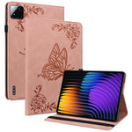 For Xiaomi Poco Pad X1 / Pad 8 Pro / Pad 8 / Pad 7 Pro / Pad 7 Case Butterfly Flower Imprint PU Leather Tablet Cover with Card Slots
