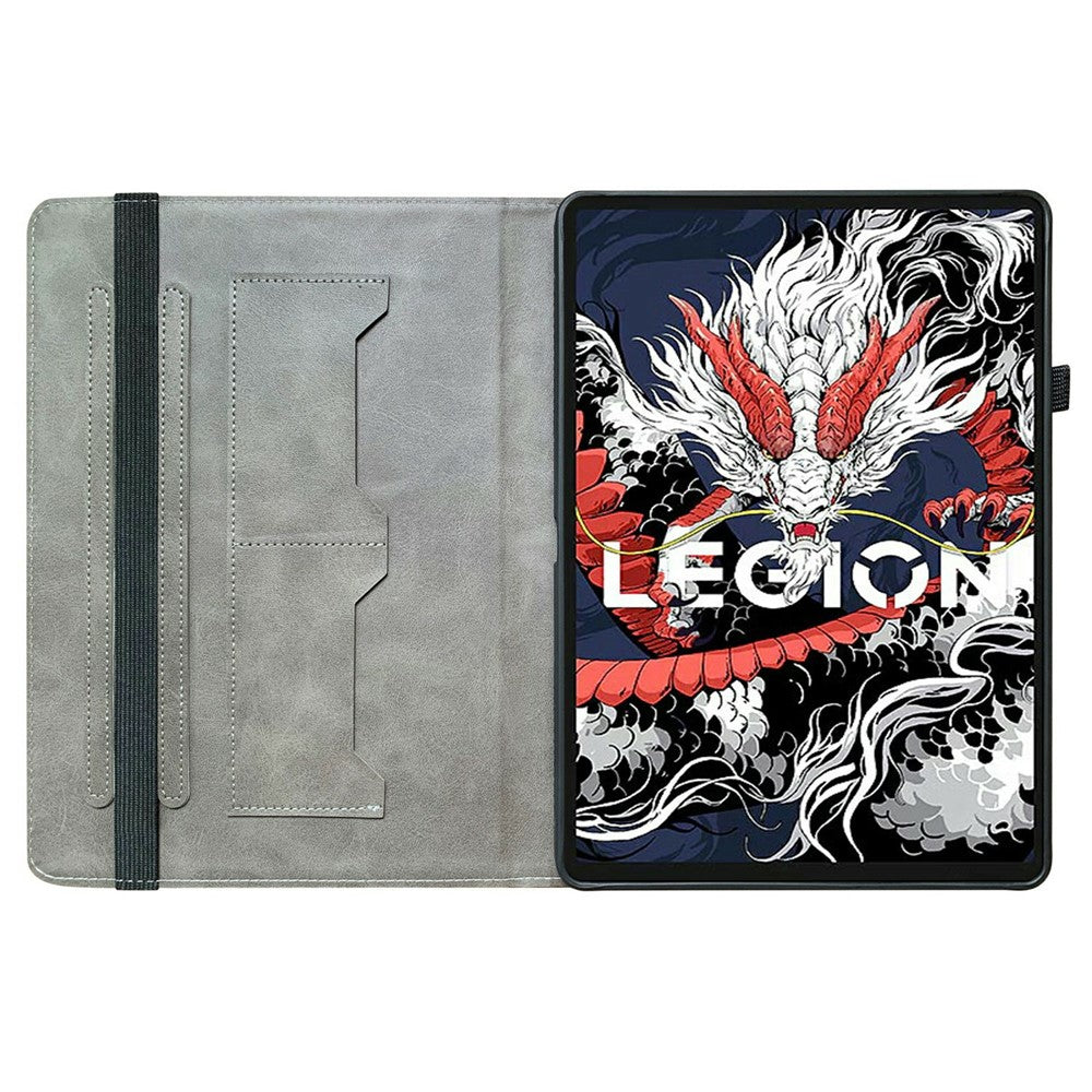 For Lenovo Legion Y700 (2025) Leather Case Pattern Printed Stand Tablet Cover with Card Slots