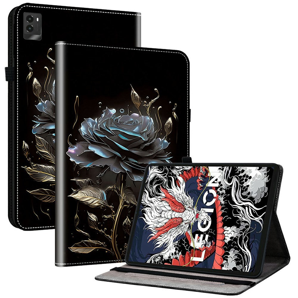For Lenovo Legion Y700 (2025) Leather Case Pattern Printed Stand Tablet Cover with Card Slots