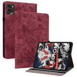 For Lenovo Legion Y700 (2025) Case Card Holder Anti-Scratch Leather Cover Rose Flower Imprint