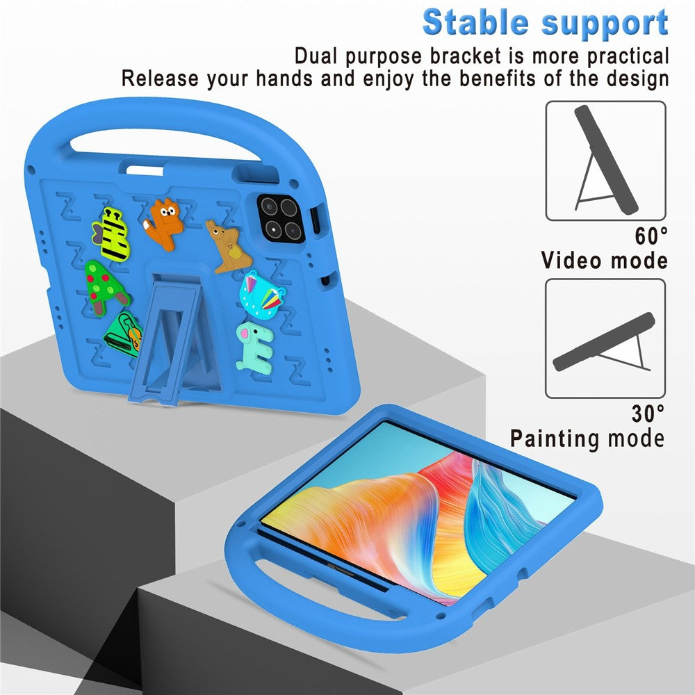 For Xiaomi Poco Pad X1 / Pad 8 Pro / Pad 8 / Pad 7 Pro / Pad 7 Kickstand Case Cartoon Design Anti-Drop EVA+PC Tablet Cover with Strap for Kids