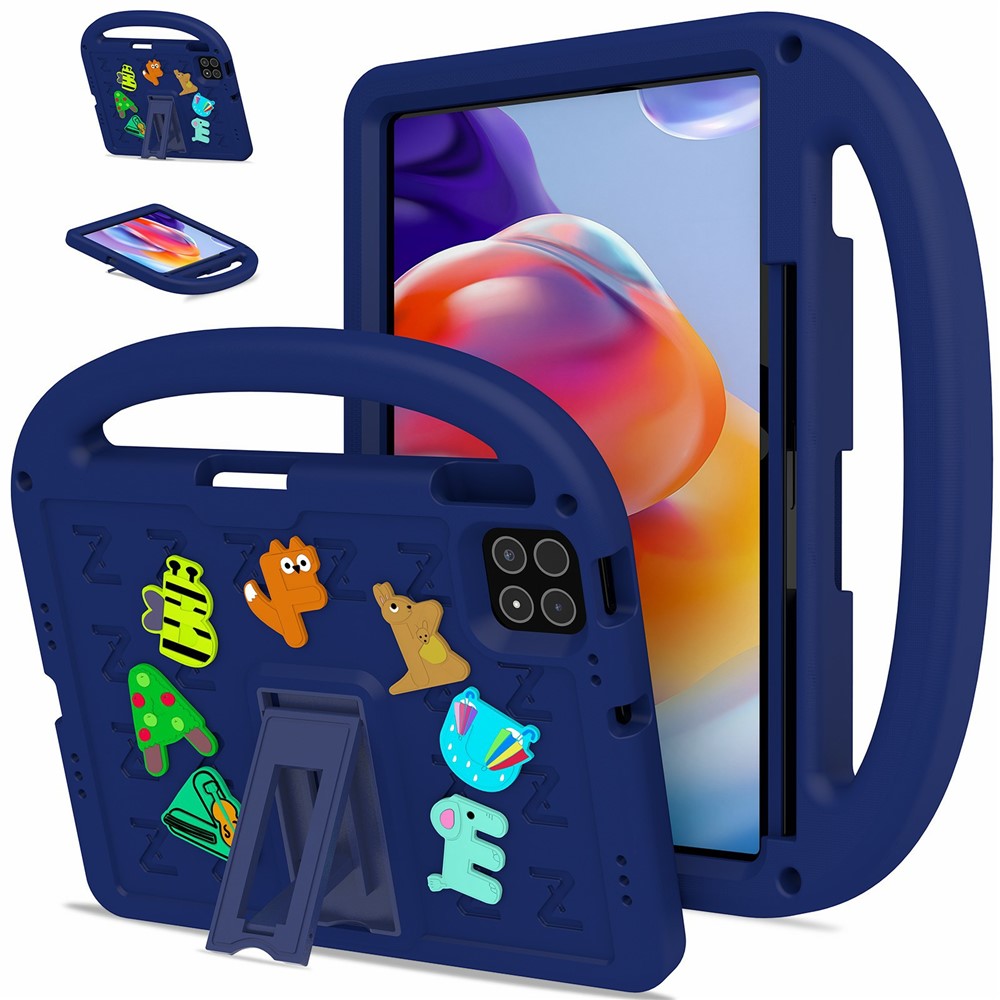 For Xiaomi Poco Pad X1 / Pad 8 Pro / Pad 8 / Pad 7 Pro / Pad 7 Kickstand Case Cartoon Design Anti-Drop EVA+PC Tablet Cover with Strap for Kids