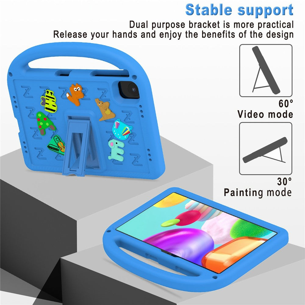 For Honor Pad X8b / Pad X8a Kickstand Case Cartoon Design Anti-Drop EVA+PC Tablet Cover with Strap for Kids