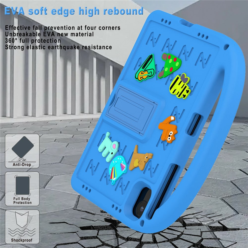 For Honor Pad X8b / Pad X8a Kickstand Case Cartoon Design Anti-Drop EVA+PC Tablet Cover with Strap for Kids