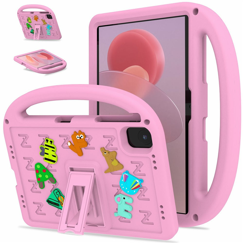 For Honor Pad X8b / Pad X8a Kickstand Case Cartoon Design Anti-Drop EVA+PC Tablet Cover with Strap for Kids