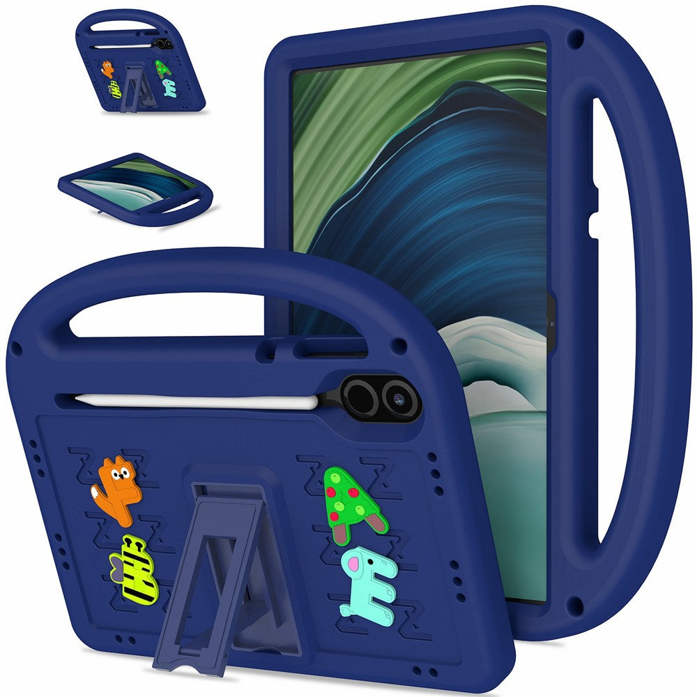 Til Honor Pad X9 / Pad X8 Pro Kickstand Cover Tegneserie Design Anti-Fald EVA+PC Tablet Cover med Rem til Børn
