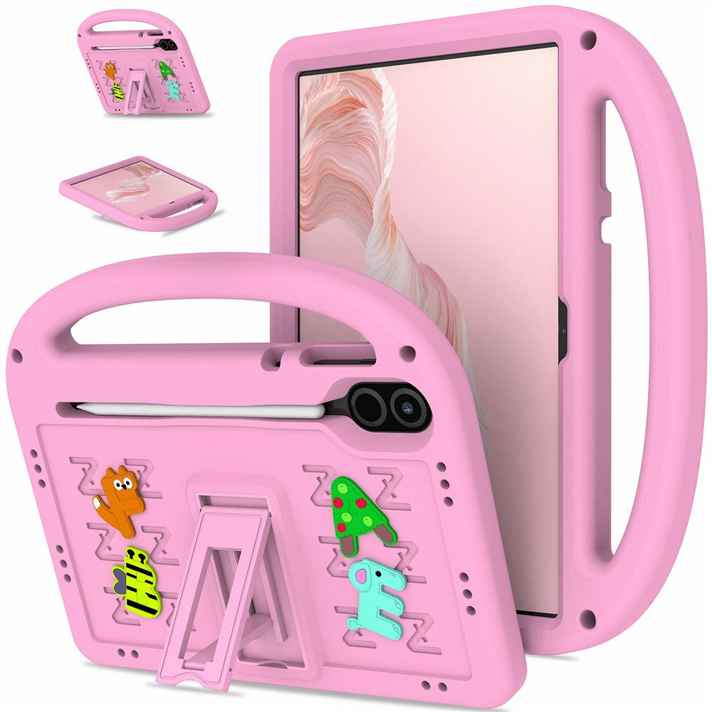 Til Honor Pad X9 / Pad X8 Pro Kickstand Cover Tegneserie Design Anti-Fald EVA+PC Tablet Cover med Rem til Børn