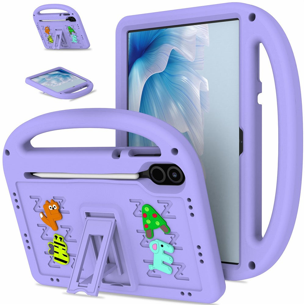 Til Honor Pad X9 / Pad X8 Pro Kickstand Cover Tegneserie Design Anti-Fald EVA+PC Tablet Cover med Rem til Børn