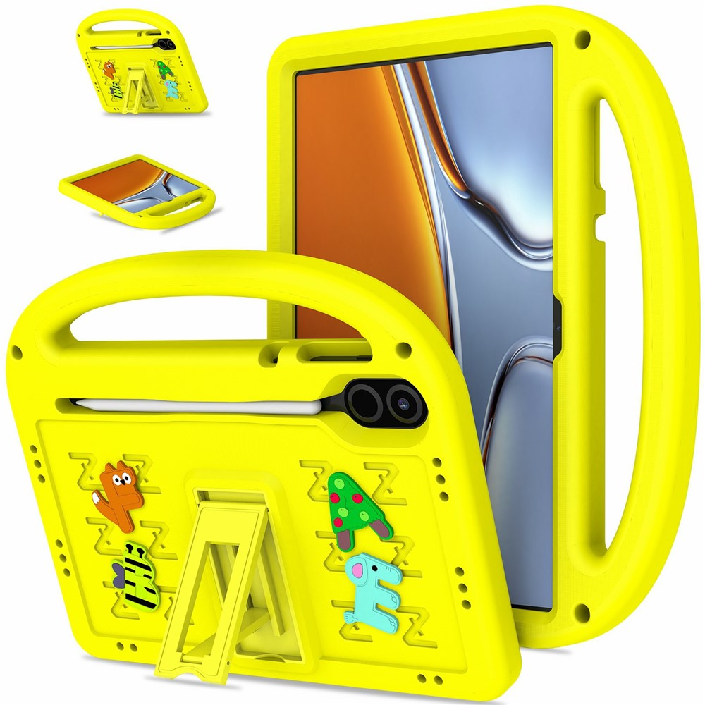 Til Honor Pad X9 / Pad X8 Pro Kickstand Cover Tegneserie Design Anti-Fald EVA+PC Tablet Cover med Rem til Børn