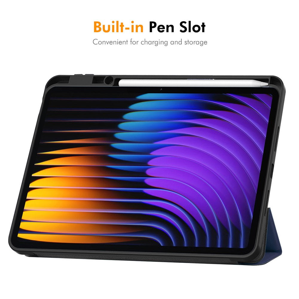 ENKAY HAT PRINCE For Xiaomi Pad 7 Pro / Xiaomi Pad 7  Tri-Fold Stand Tablet Case PU Leather+TPU Smart Cover with Pencil Holder