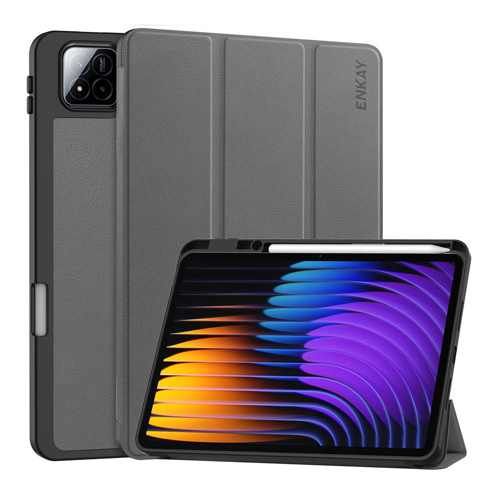 ENKAY HAT PRINCE For Xiaomi Pad 7 Pro / Xiaomi Pad 7  Tri-Fold Stand Tablet Case PU Leather+TPU Smart Cover with Pencil Holder