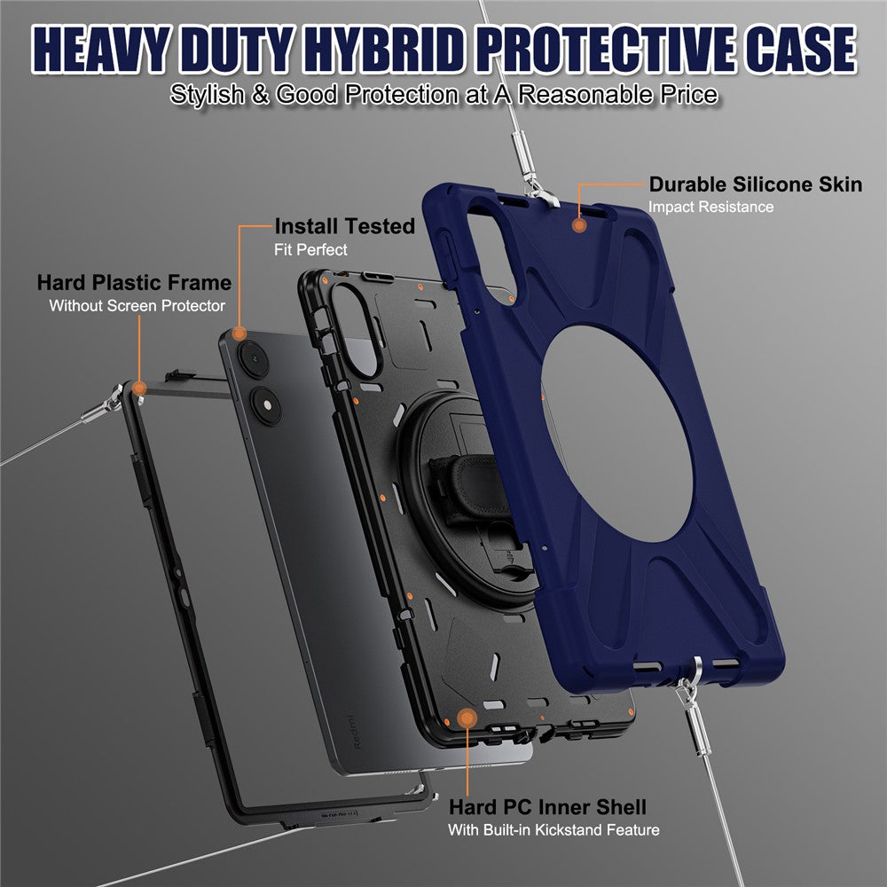 Kickstand Tablet Case for Xiaomi Redmi Pad Pro 5G / Redmi Pad Pro / Poco Pad 5G / 4G TPU PC Silicone Cover