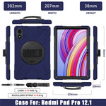 Tablet Case with Shoulder Strap for Xiaomi Redmi Pad Pro 5G / Redmi Pad Pro / Poco Pad 5G / 4G Kickstand Cover