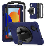 For Xiaomi Redmi Pad SE 4G 8.7 inch Case Rotary Kickstand PC+Silicone Hand Strap Tablet Cover
