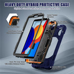 For Xiaomi Redmi Pad SE 4G 8.7 inch Case Rotary Kickstand PC+Silicone Hand Strap Tablet Cover