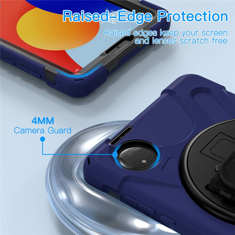 For Xiaomi Redmi Pad SE 4G 8.7 inch Kickstand Case TPU PC Silicone Tablet Cover with Shoulder Strap