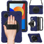 For Xiaomi Redmi Pad SE 4G 8.7 inch Kickstand Case TPU PC Silicone Tablet Cover with Shoulder Strap