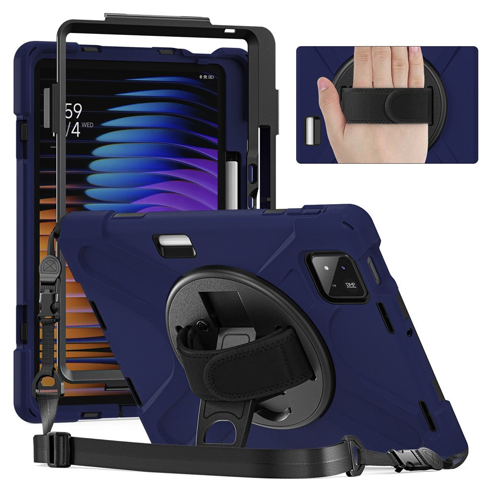For Xiaomi Pad 8 Pro / Pad 8 / Pad 7 Pro / Pad 7 Kickstand Case TPU PC Silicone Tablet Cover with Shoulder Strap