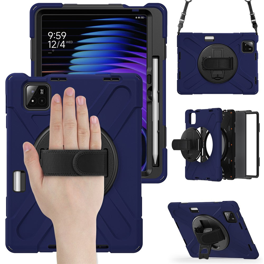 For Xiaomi Pad 8 Pro / Pad 8 / Pad 7 Pro / Pad 7 Kickstand Case TPU PC Silicone Tablet Cover with Shoulder Strap