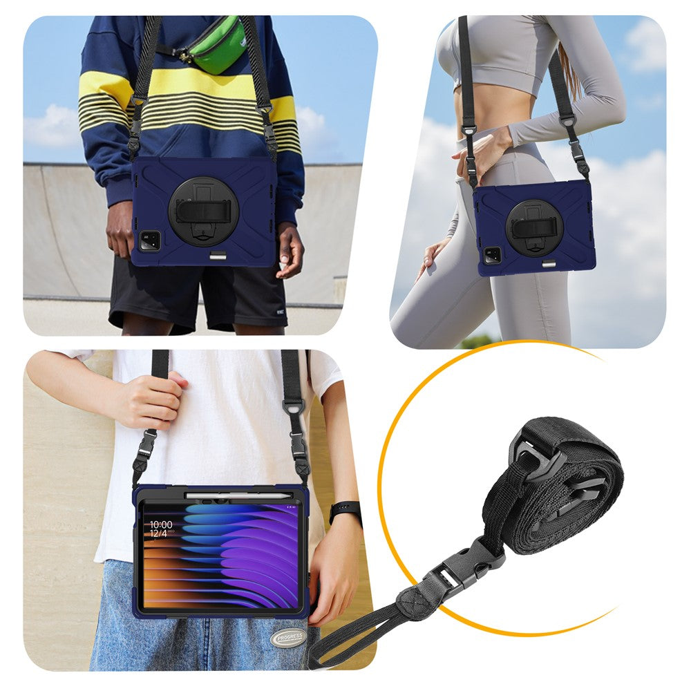 For Xiaomi Pad 8 Pro / Pad 8 / Pad 7 Pro / Pad 7 Kickstand Case TPU PC Silicone Tablet Cover with Shoulder Strap
