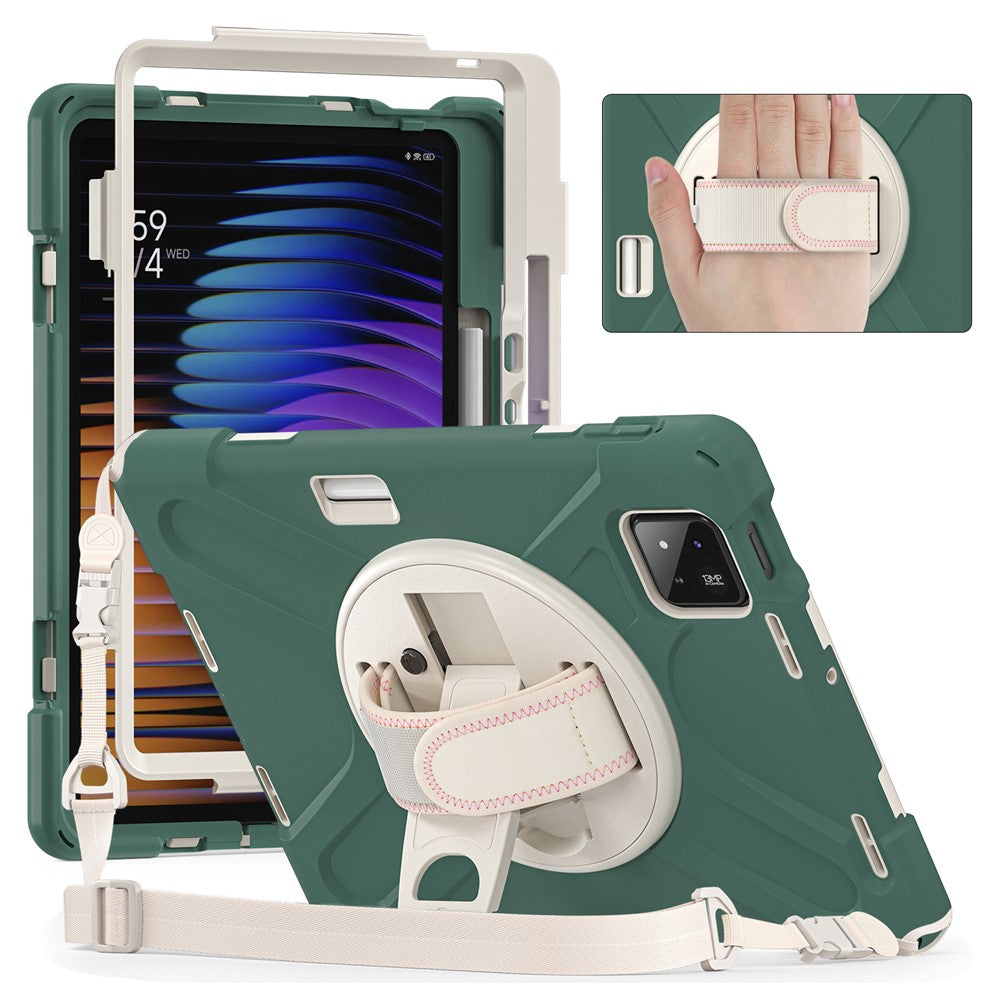 For Xiaomi Pad 8 Pro / Pad 8 / Pad 7 Pro / Pad 7 Kickstand Case TPU PC Silicone Tablet Cover with Shoulder Strap