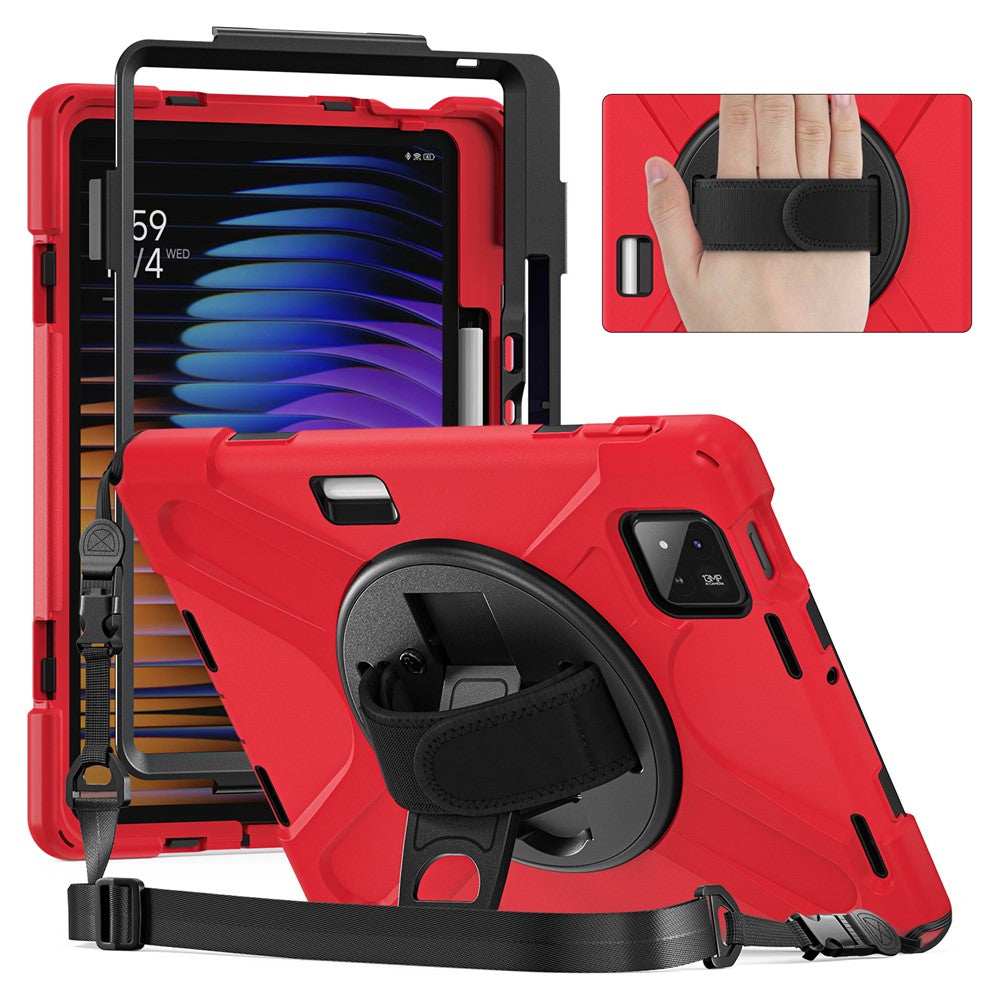 For Xiaomi Pad 8 Pro / Pad 8 / Pad 7 Pro / Pad 7 Kickstand Case TPU PC Silicone Tablet Cover with Shoulder Strap