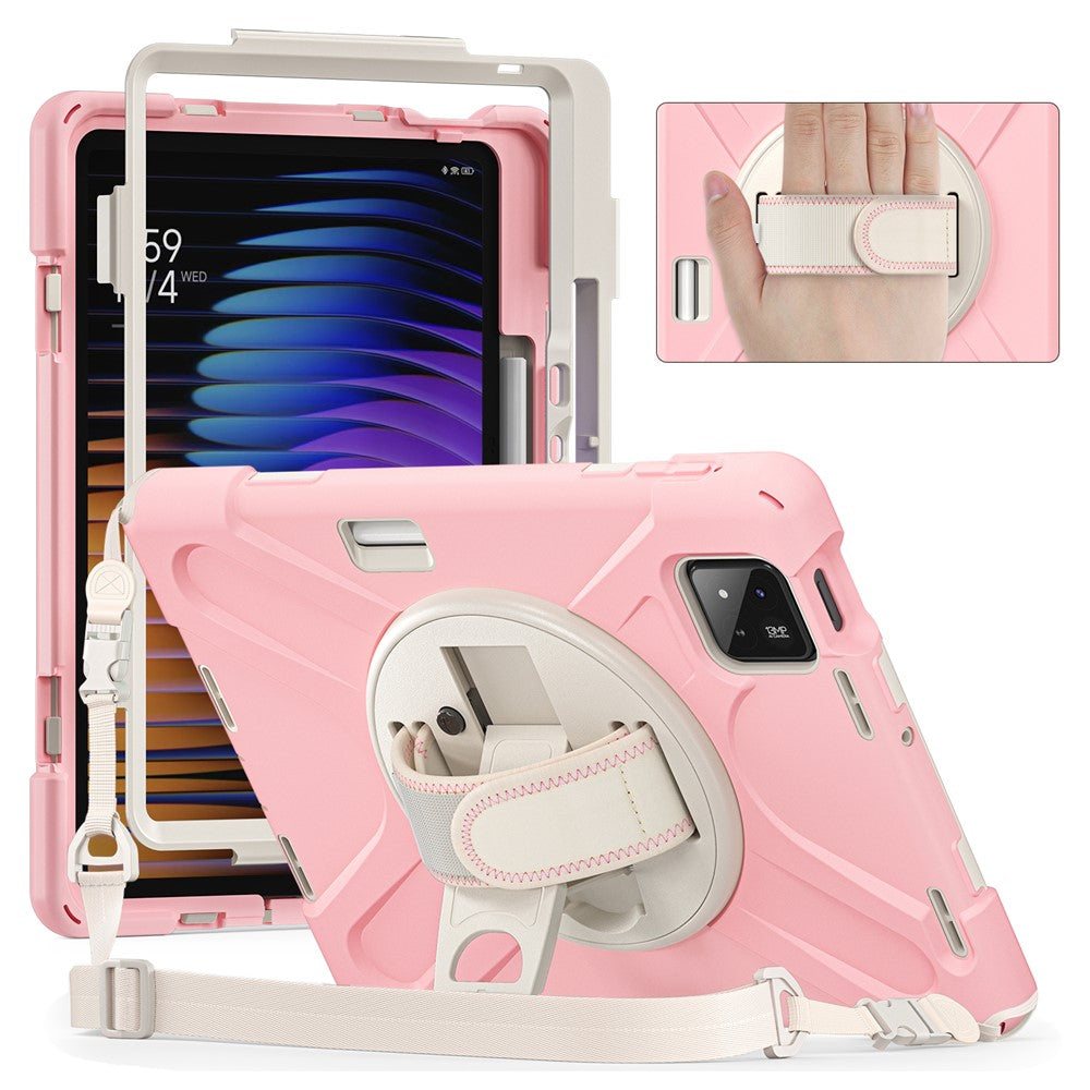 For Xiaomi Pad 8 Pro / Pad 8 / Pad 7 Pro / Pad 7 Kickstand Case TPU PC Silicone Tablet Cover with Shoulder Strap