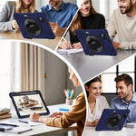 For Xiaomi Pad 8 Pro / Pad 8 / Pad 7 Pro / Pad 7 Case Rotary Kickstand PC+Silicone Hand Strap Tablet Cover