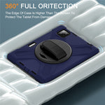 For Xiaomi Pad 8 Pro / Pad 8 / Pad 7 Pro / Pad 7 Case Rotary Kickstand PC+Silicone Hand Strap Tablet Cover