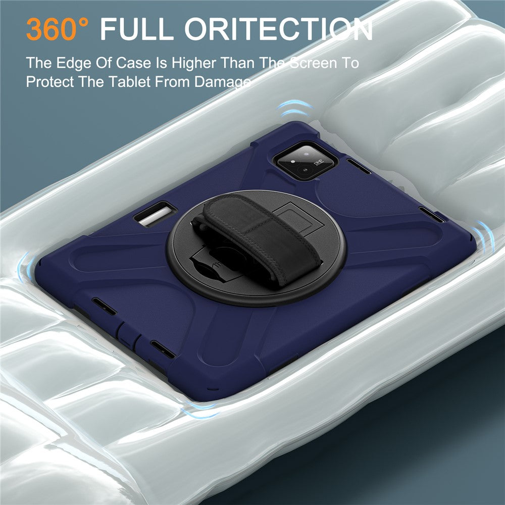 For Xiaomi Pad 8 Pro / Pad 8 / Pad 7 Pro / Pad 7 Case Rotary Kickstand PC+Silicone Hand Strap Tablet Cover