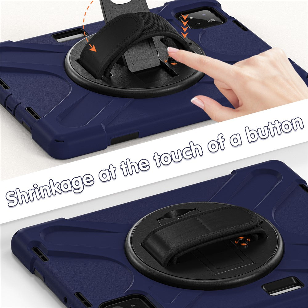For Xiaomi Pad 8 Pro / Pad 8 / Pad 7 Pro / Pad 7 Case Rotary Kickstand PC+Silicone Hand Strap Tablet Cover