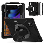 For Xiaomi Pad 8 Pro / Pad 8 / Pad 7 Pro / Pad 7 Case Rotary Kickstand PC+Silicone Hand Strap Tablet Cover