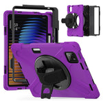 For Xiaomi Pad 8 Pro / Pad 8 / Pad 7 Pro / Pad 7 Case Rotary Kickstand PC+Silicone Hand Strap Tablet Cover
