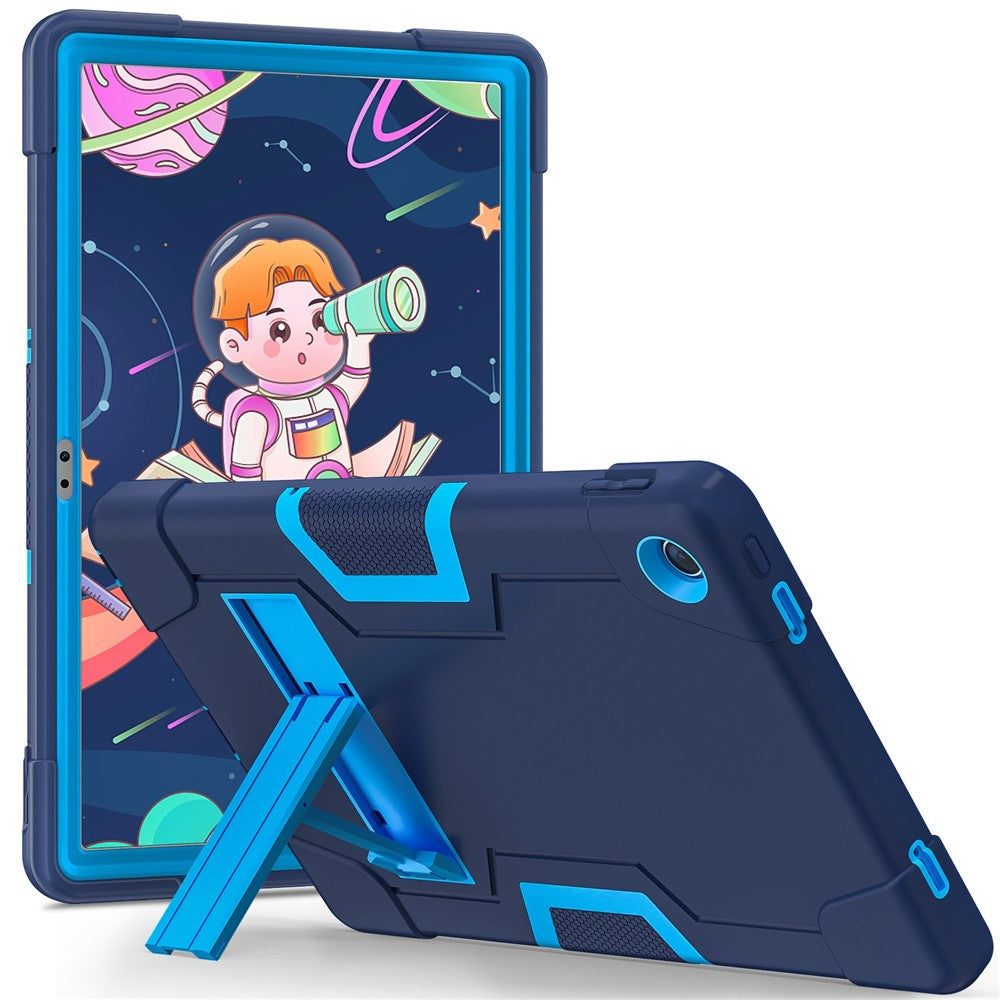 For Lenovo Tab M10 Plus (3rd Gen) / Xiaoxin Pad 2022 10.6 inch 125FU / 128FU Protective Case Robot Pattern Silicone+PC Tablet Anti-Scratch Cover Shockproof Portable Kickstand Case