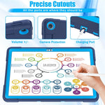 For Lenovo Tab M10 Plus (3rd Gen) / Xiaoxin Pad 2022 10.6 inch 125FU / 128FU Protective Case Robot Pattern Silicone+PC Tablet Anti-Scratch Cover Shockproof Portable Kickstand Case