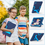 For Lenovo Tab M10 Plus (3rd Gen) / Xiaoxin Pad 2022 10.6 inch 125FU / 128FU Protective Case Robot Pattern Silicone+PC Tablet Anti-Scratch Cover Shockproof Portable Kickstand Case