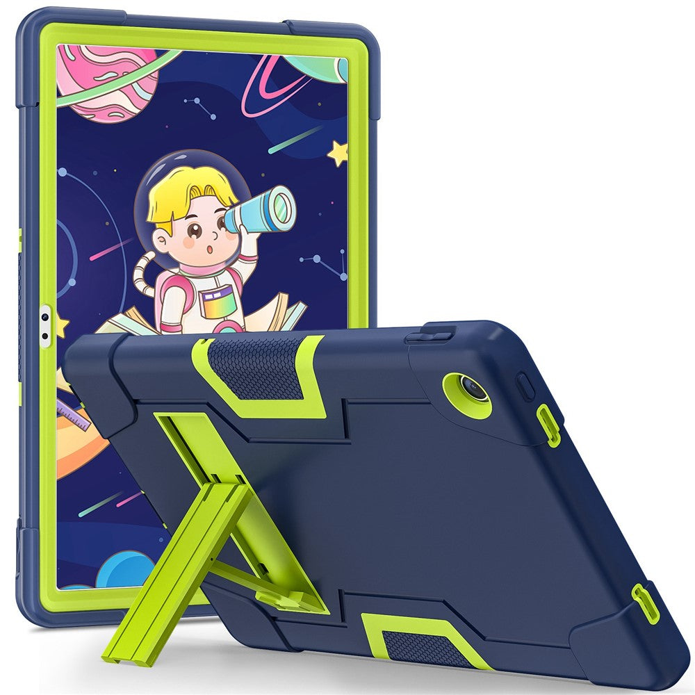 For Lenovo Tab M10 Plus (3rd Gen) / Xiaoxin Pad 2022 10.6 inch 125FU / 128FU Protective Case Robot Pattern Silicone+PC Tablet Anti-Scratch Cover Shockproof Portable Kickstand Case