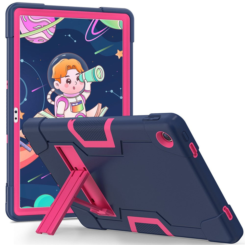 For Lenovo Tab M10 Plus (3rd Gen) / Xiaoxin Pad 2022 10.6 inch 125FU / 128FU Protective Case Robot Pattern Silicone+PC Tablet Anti-Scratch Cover Shockproof Portable Kickstand Case